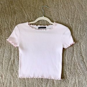Light Pink Ruffled Brandy Melville Top!